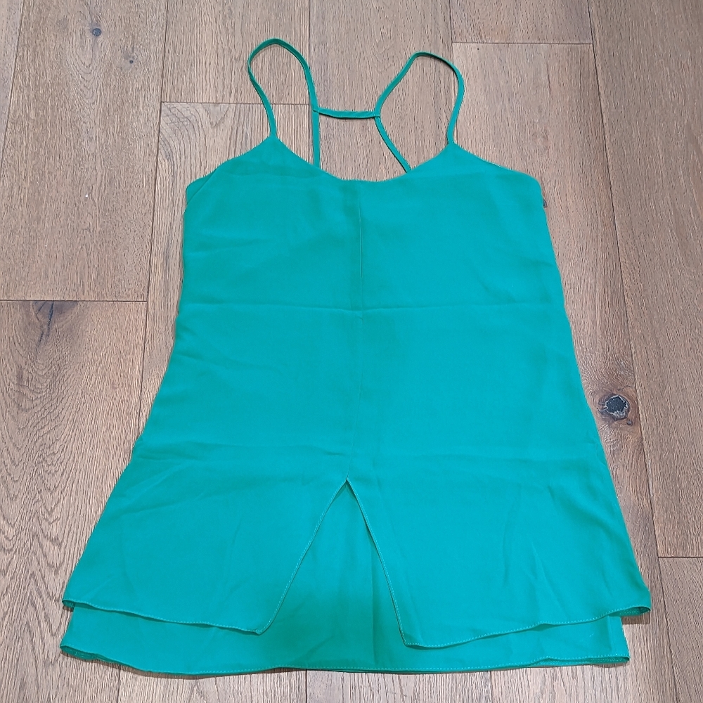Topshop Spaghetti Strap Mini Slip Dress Kelly Green Size 0P